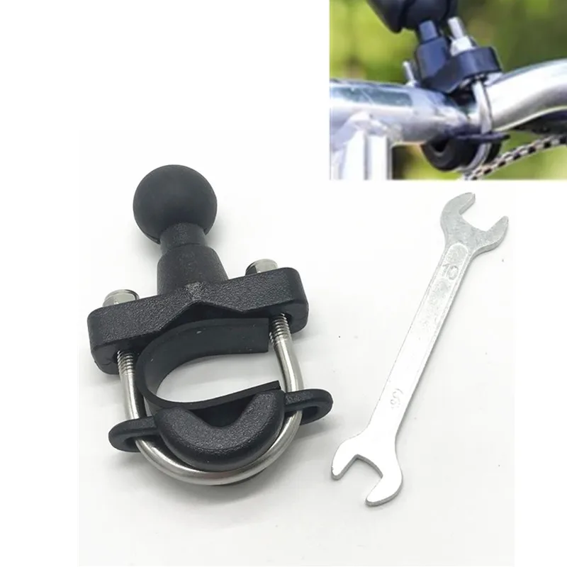 Barra de mango para motocicleta, montaje de carril de 37mm de ancho, Base de montaje de perno en U con bola de 1 pulgada para Gopro, GPS, trabajo