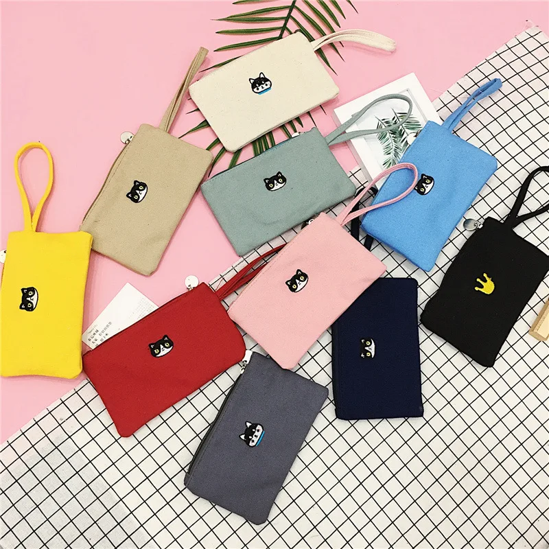 

2019 New Style Canvas Wallet WOMEN'S Handbag Korean-style Canvas Bag Mini Bag
