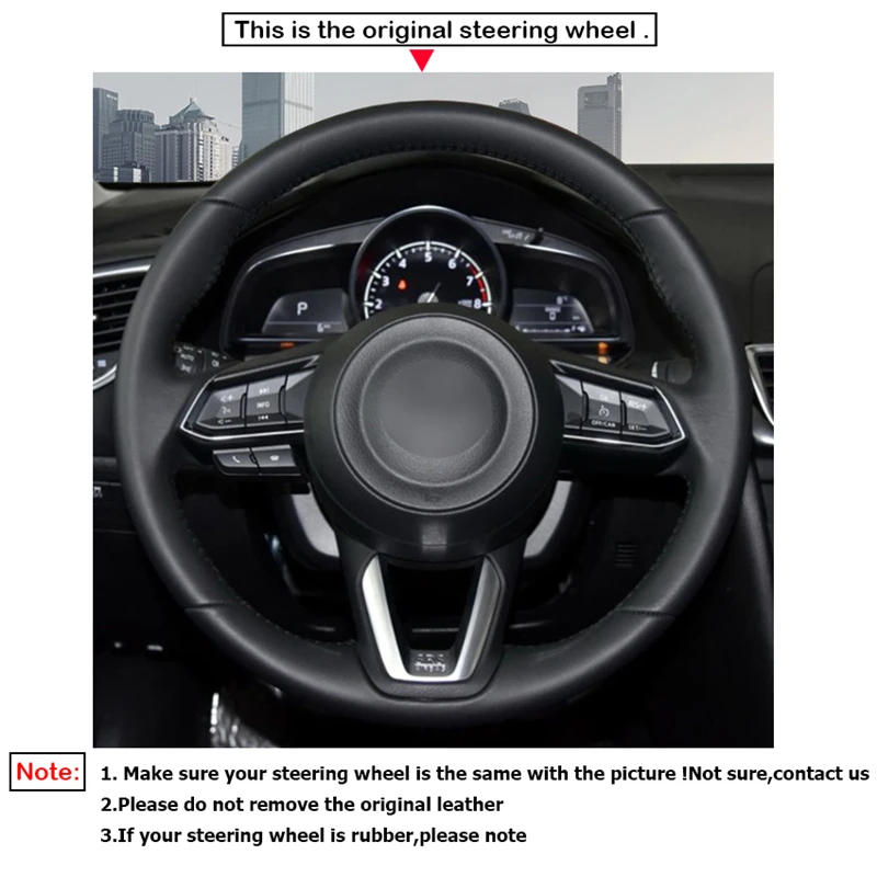 Черная замша чехол рулевого колеса автомобиля для Mazda 3 Axela- Mazda 6 Atenza- CX-3 CX-4 CX-5 CX-9 CX9 CX-8