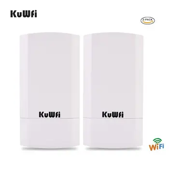

RU Shipping 2 PCS 2.4Ghz 300Mbps 1KM P2P No Setting Wireless Outdoor CPE Router Bridge Access Point Support WDS with LED Display