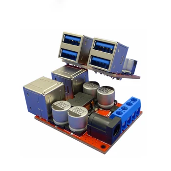 

4 Port USB DC DC Buck Step-down Vehicle Charging Module 8V-35V to 5V 8A 40W Power Converter Hub Board Distributor Mobile Charger