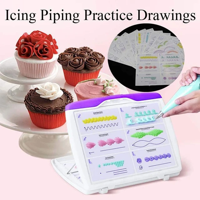 12 Sheets/Set Cake Icing Piping DIY Drawing Board Template Paper ...