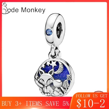 

CodeMonkey Authentic 925 Sterling Silver Cute Fox Charm Beads Fit Original Design Bracelets Dangle DIY Jewelry Making CMS1507