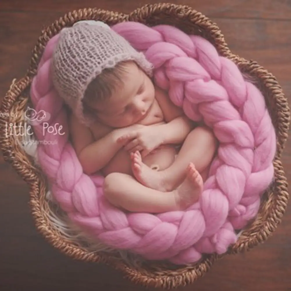 Kidlove одеяло для фотосъемки новорожденных, чистое Тканое детское одеяло ручной работы, плетеный коврик для фотосессии