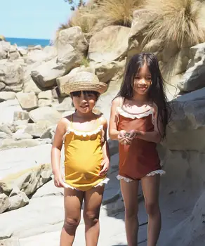 

2020 European And American New Children's Solid Color Swimsuit Explosion Bikini XL025 1