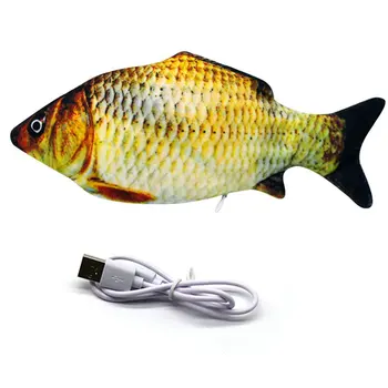 

1 pcs Simulation electric jumping fish Net Red Fish Simulation Electric Fish Pet Toy Fish plush children's toys