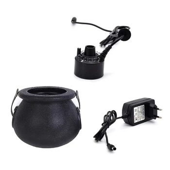 

US/EU/UK Plug Halloween Witch Jar Mist Maker DIY Landscape Fog Jar Decor Props GXMA