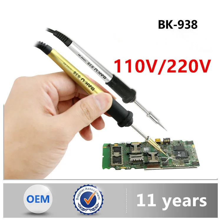 BK-938 휴대용 미니 전기 납땜 인두 교체 핸들 용접 납땜 인두 펜 납땜 스테이션 용접 수리 도구