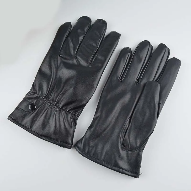 Новые мужские перчатки с сенсорным экраном осень и зима PU плюс бархатные теплые перчатки для верховой езды