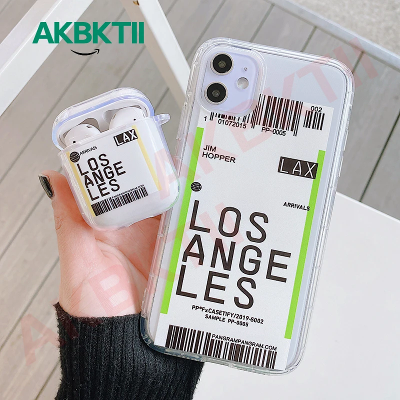 Чехол для iPhone 11 Pro XR XS Max 7 8 plus или Airpods 2 1 чехол гарнитуры авиа билетов Лондона