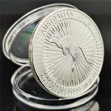

Kangaroo Silver Coin Australia Commemorative Coin British Commonwealth Queen Animal Coin Crafts Collection Home Decoration