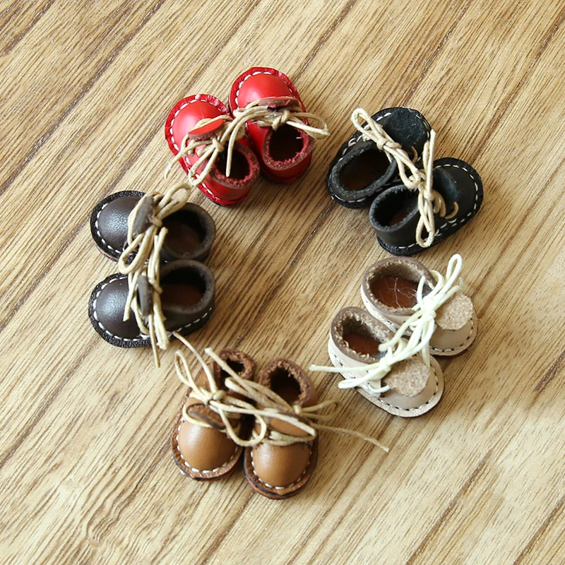 

1 Pair Obitsu11 Hand-made Leather Shoes sneake Cute Shoes for OB11 1/12 BJD Dolls Accessories Shoes for dolls