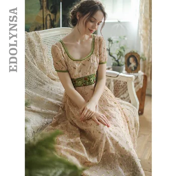 

Embroidery Floral Sleepwear Victoria Vintage Lace Nightgown Women Home Wear Night Dress Ladies Nightwear Lingerie Nighty T715