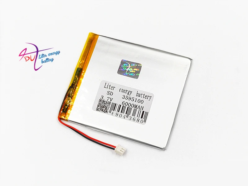 XHR-2P 2,54 3,7 V 6000MAH 3595100 литий-полимерная батарея резервное питание 3493100 мобильный аудио-визуальный gps Светодиодный Фонарь