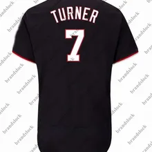 Новинка года. Мужские бейсбольные майки с надписью «Washington 7 Turner». Цвет: белый, красный, темно-синий