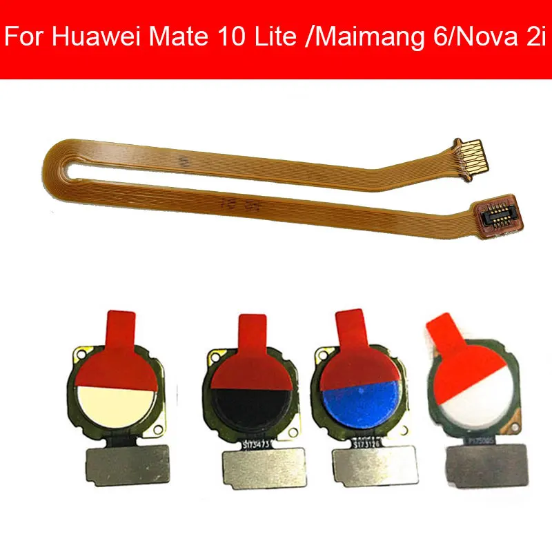 

Home Button Flex Ribbon Cable For Huawei Mate 10 Lite Maimang 6 Nova 2i Home Button Flex Cable Fingerprint Touch Sensor Parts