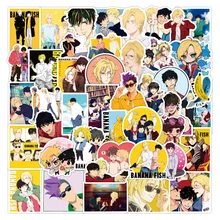 

50PCS Banana Fish Figure Cute Anime Stickers Toys for kids Luggage Stationery Skateboard Mobile Phone Waterproof Laptop Stickers