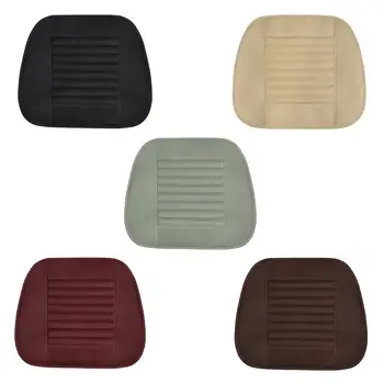 

Car Front Seat Cover Cotton Linen Fabric Breathable PU Leather Fabric Seat Cushion Protector Pad