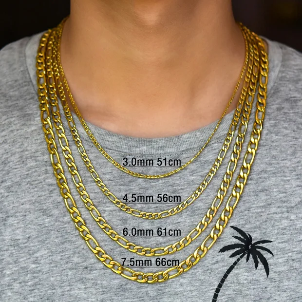 Collana A Catena Cubana 3.0mm Unisex - Acciaio Inossidabile Placcato Oro/Argento | Lunghezza 50cm - Foto 6