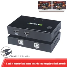 Aliexpress - 2 Ports USB Switch Selector KM Switch Computer Peripheral for PC Monitor Projector Keyboard Mouse Share two Computers  In Stock