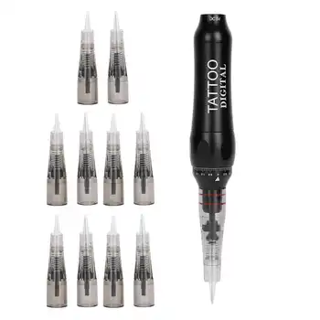 

Tattoo Supplies Tattoo Supplie Tattoo Pen Machine Semi‑Permanent Microblading Tattoo Machine with Tattoo Needle US Plug