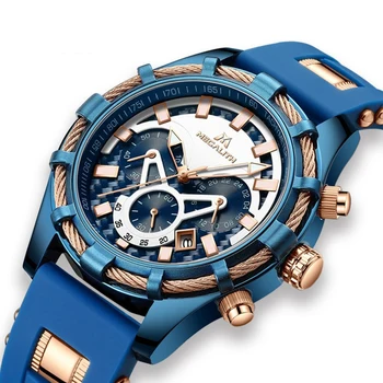 

High Quality BIDEN Quartz Watch 2019 Sport Vintage Men Personality Wristwatch 30M Waterproof Christmas Gift Dragon Face Watch