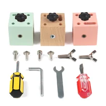 Jeu de vis et boulons Montessori pour enfants d'âge préscolaire, jouets éducatifs en bois pour enfants de 2 ans, jeu de cerveau, cadeau