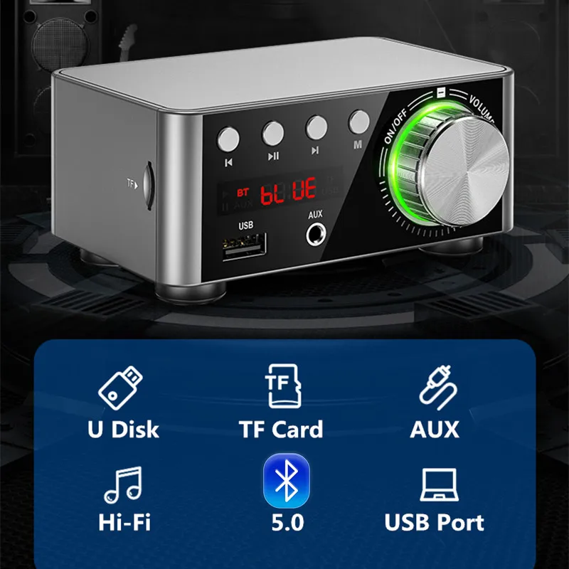 Bluetooth 5 0 HIFI цифровой усилитель мощности аудио Плата TPA3116 50WX2 стерео автомобильный