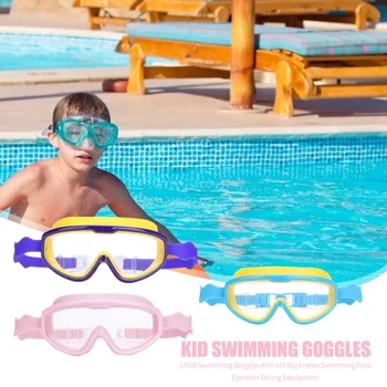 

Kid Swimming Goggles Waterproof Anti-fog Anti-UV Big Frame Swimming Pool Glasses Eyewear Diving Equipment for Children Boy Girl