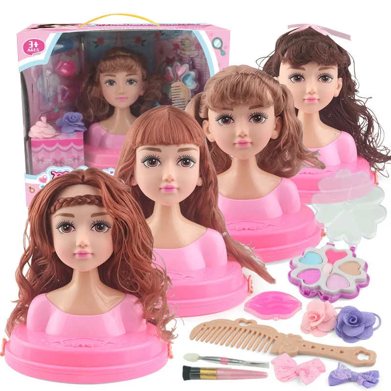 Doll Makeup Set Styling Doll Head With Hair Dryer Makeup Doll