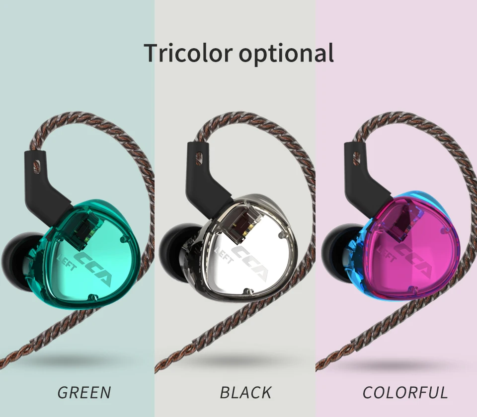 

Upgraded Cable CCA C04 1BA+1DD Mix Driver Hybrid In Ear Earphone HIFI DJ Monitor Running Sport Headset Earbud With Detacable 2P