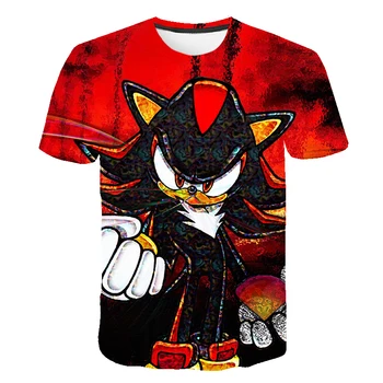 

New Fashion baby boys' clothes Cool Cartoon Sonic kids T shirt Summer Boy girl Personality Cute Sonic Hedgehog Short Sleeve tops