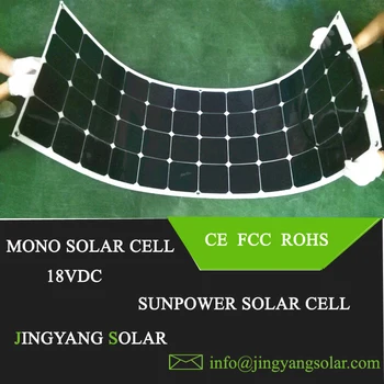 

High efficiency new design 100w sunpower panel solar flexible solar panel best quality