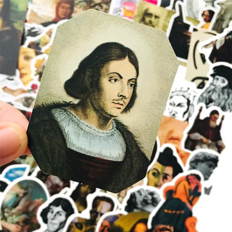 

10/30/50PCS Renaissance Mona Lisa Graffiti Van Gogh Helmet Wall Phone Car Laptop Computer Car Sticker Wholesale