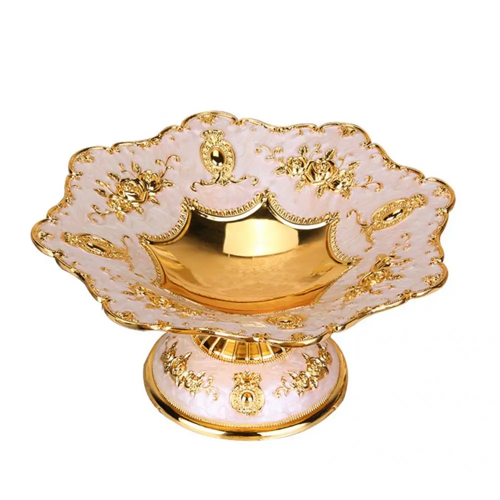 Nordic-Style-Snack-Plate-Zinc-Alloy-Fruit-Bowl-European-Style-Washable-Wedding-Gift-Snack-Tray.jpg Északi Stílusú Snack Tányér Cink Ötvözet Gyümölcs Tál Európai Mosható Esküvői Ajándék Tálca - Image 2