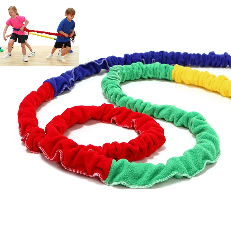 

Kindergarten Elastic skittles sheng Pulling Rope Circle Southeast Northwest Run Extended Edition Educational Early Teaching Aids