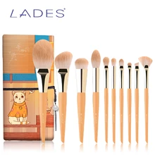BELÄDT 10PCS Make-Up Pinsel Set Foundation Pulver Lidschatten Fan Highlighter Make-Up Pinsel Kits Frauen Schönheit Werkzeuge
