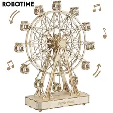 Robotime 232 adet dönebilen DIY 3D dönme dolap AHŞAP Model yapı taşı kitleri montaj oyuncak hediye çocuklar için yetişkin TGN01