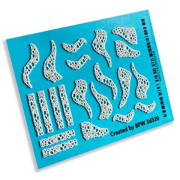 

Slider design 3D foam, BPW. style, water nail stickers, 3d320
