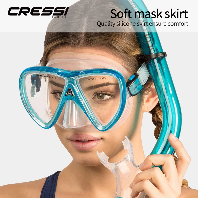 Cressi Ikarus Orion Dry Snorkel Mask Combo