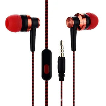 

In Ear Earphone With Mic Volume Control Sport Stereo Mobile Phone Accesories 1.2M Nylon Braided Ropes For Xiaomi Huawei Samsung
