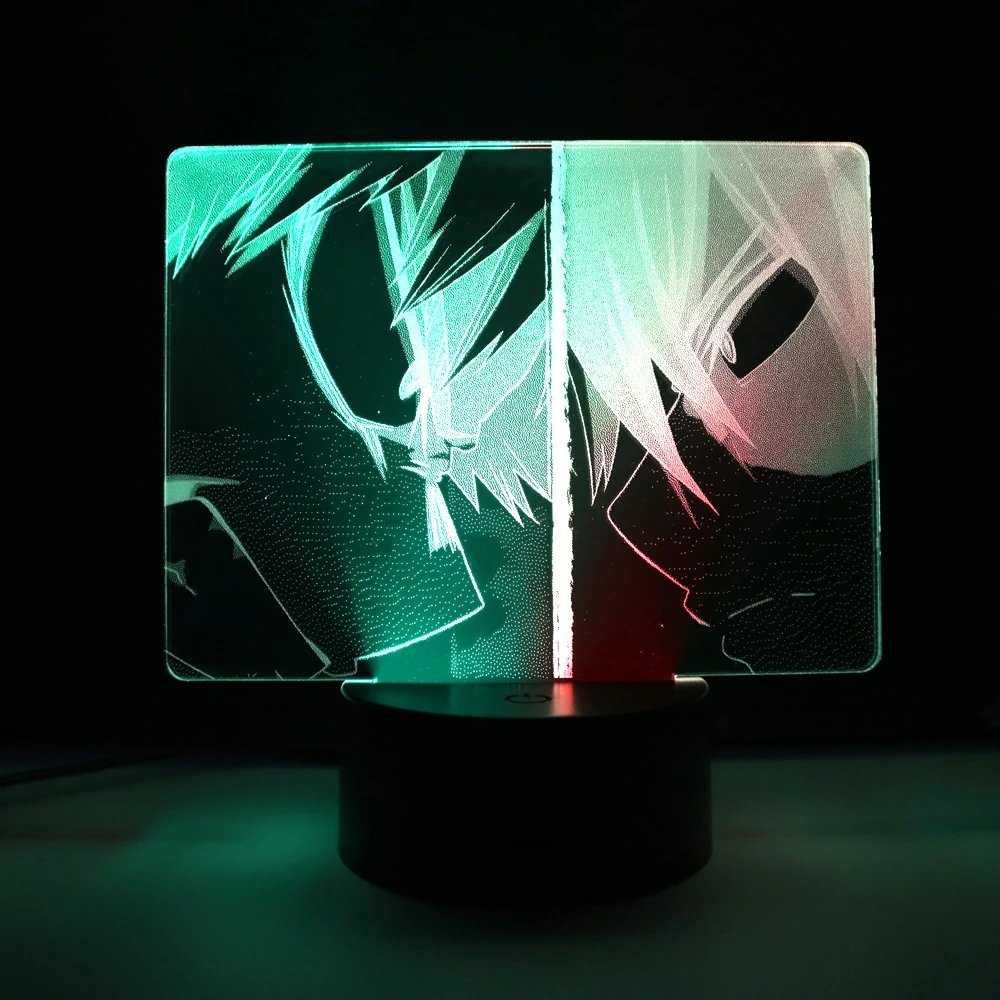 

Светодиодный светильник в стиле аниме «Моя геройская Академия», двухцветная настольная лампа для спальни, Декор, подарок на день рождения, манга, красочная двухцветная лампа