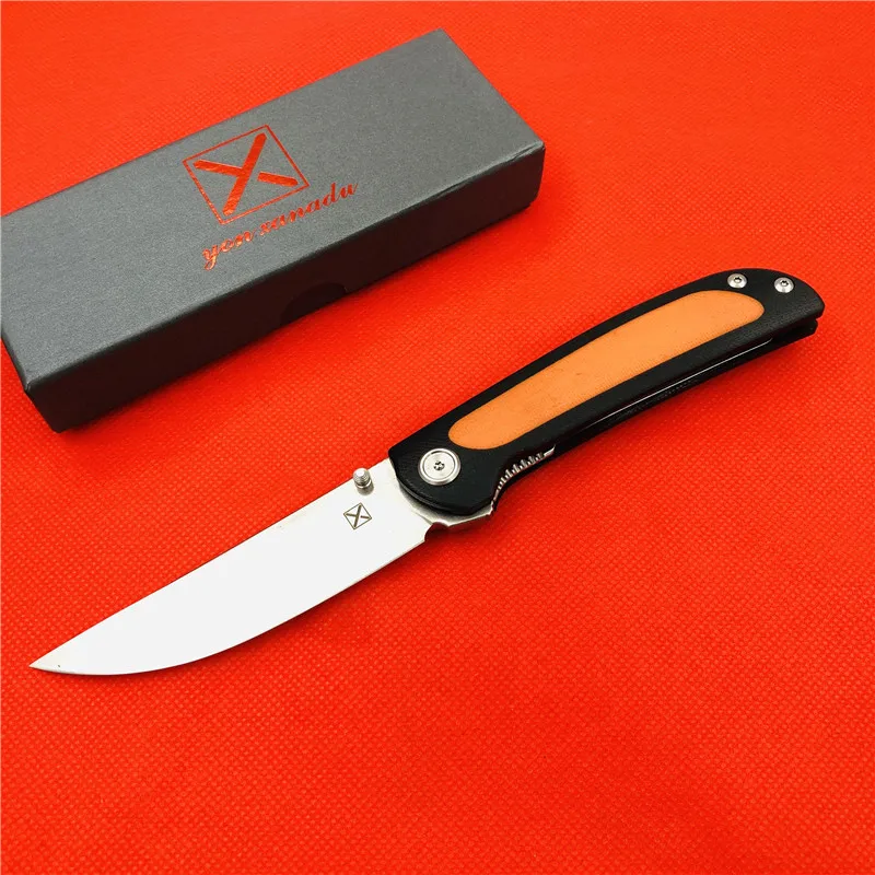 Yon Xanadu yx-636 маленький складной нож 14c28n Сталь G10 Ручка Открытый поле выживания Рыбалка EDC небольшой инструмент - Цвет: orange