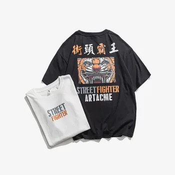 

2020 Summer New Harajuku Korean Version Of Loose Ins Trend Retro Chinese Style Printing Hip Hop Casual T-shirt Cotton M-2XL