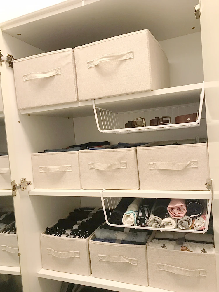 Большие тканевые ящики для хранения мелочей домашнего прямоугольный шкаф ящик