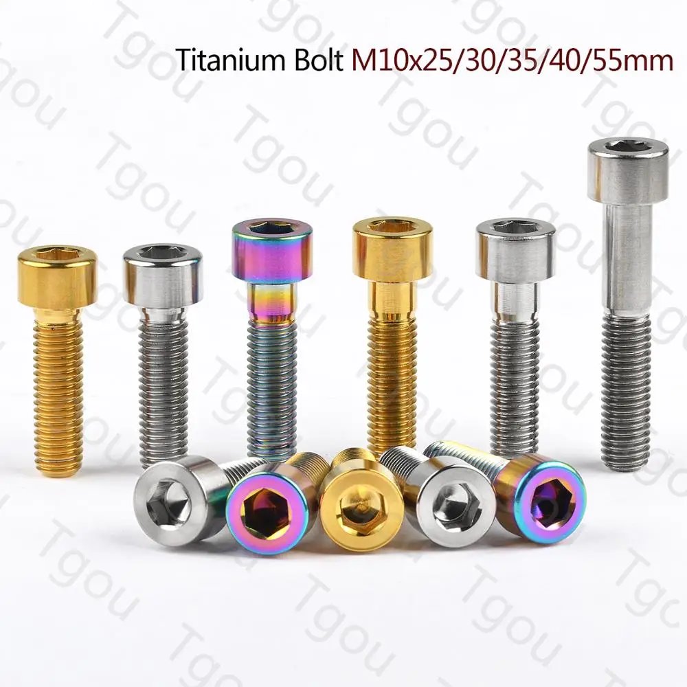 Tgou Titanium Bolt M10x25 30 35 40 55mm Pitch 1.25 Allen Key Head Screws for Motorcycle Car | Обустройство дома