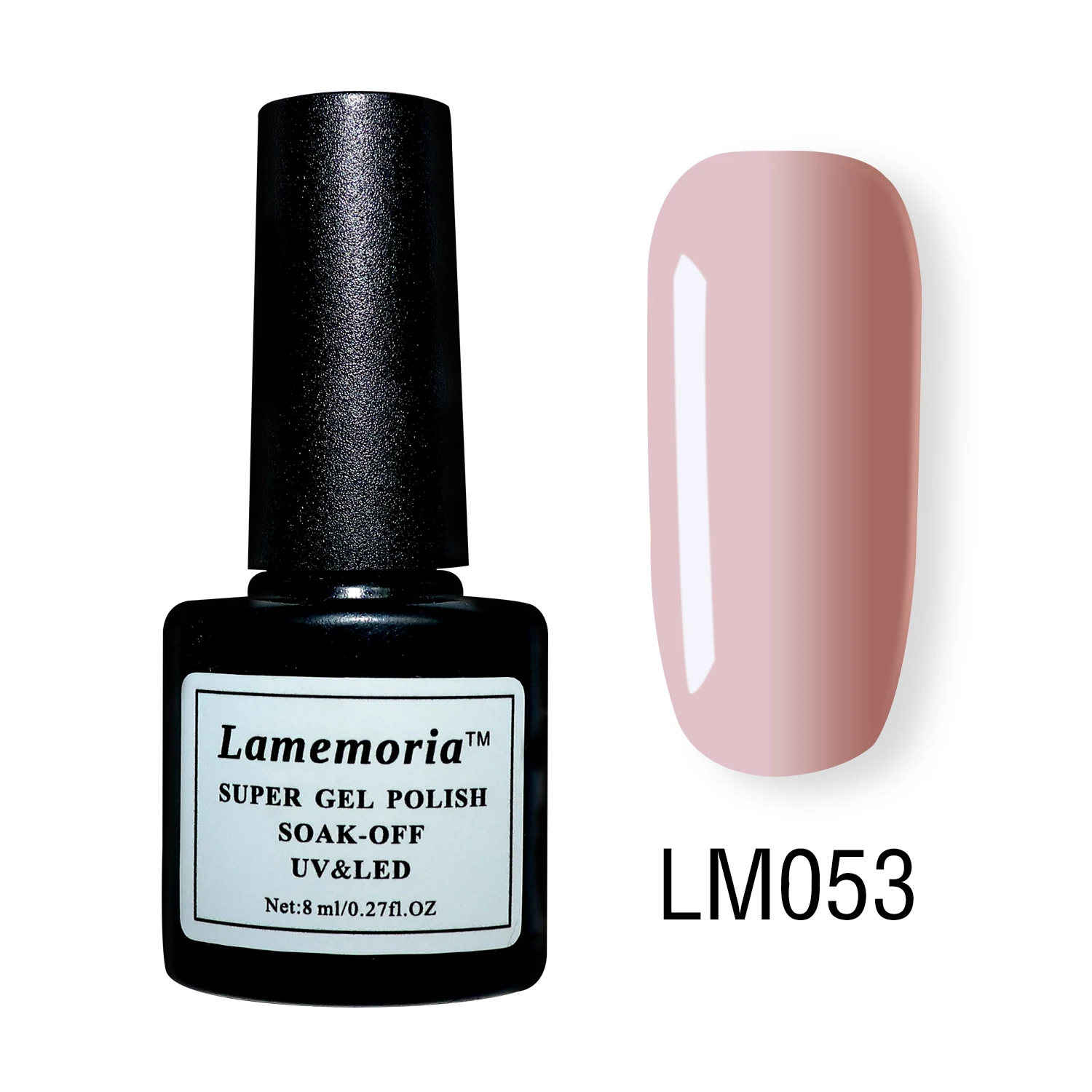 56 цветов, чистый Гель-лак для ногтей, черный, белый цвет, 8 мл, полуперманентный УФ-лак для ногтей, декоративный светодиодный - Цвет: LM053