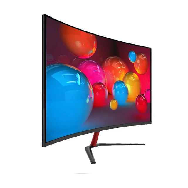 IPS LCD 커브드 스크린 모니터, 게이머를 위한 고해상도 게이밍 디스플레이와 현대적인 디자인, 눈의 피로로부터 보호