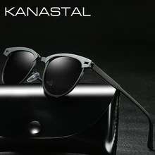 Овальные поляризованные солнцезащитные очки, мужские, сплав, многослойная оправа, женские солнцезащитные очки, Ретро стиль, поляризованные солнцезащитные очки для женщин, дизайн UV400