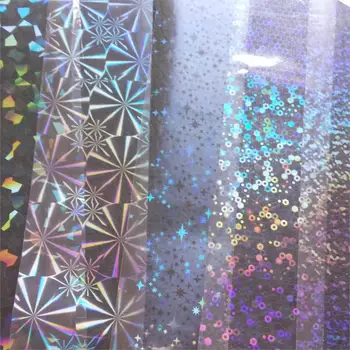 

Special 22cm *120M Wholesale Roll Clear Holographic Transfer Foil Star Ring Snowfake Sticker Nail Decal Film DIY Manicure Tools